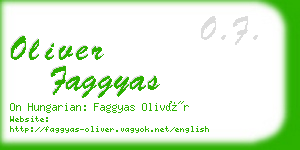 oliver faggyas business card